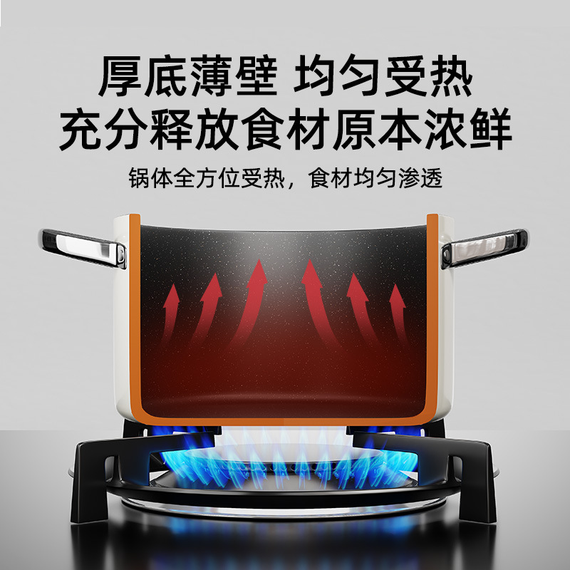 Nueva olla de sopa de cerámica de cristal de titanio olla de cocción más alta 0 olla de sopa recubierta de flúor olla de sopa de cocción general al por mayor