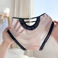 本赫少女~日系純欲鏤空性感網紗蝴蝶結內褲夏薄款透氣無痕三角褲