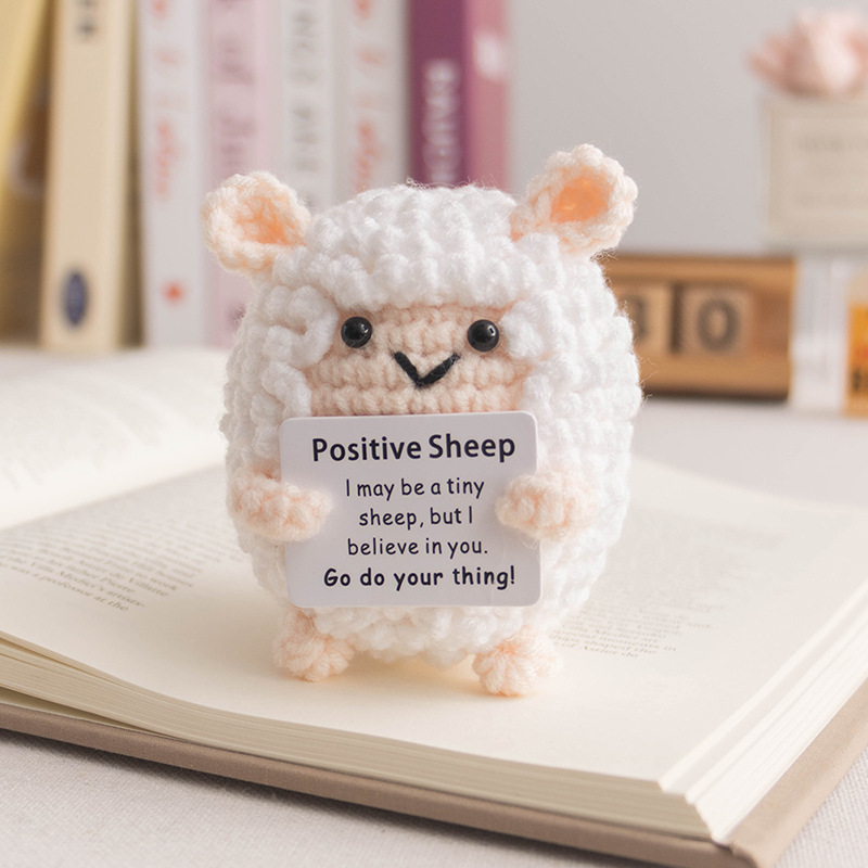 Venta caliente transfronteriza expresión divertida muñeca de papa energía positiva hilo de lana tejido pepino adorno huevo colgante tarjeta positiva