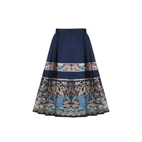 Children's Set of Ma Mian Skirts for Autumn/Winter, Modified Ming-style Chinese-style Semi-skirt Two-piece Set, Chinese-style Hanfu for Girls