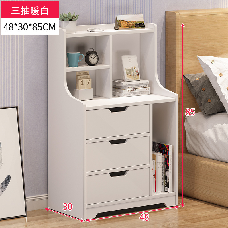 Tabernita de cabecera simple y moderna dormitorio pequeño estante de cabecera de cama de piso pequeño armario de almacenamiento casero armario de almacenamiento