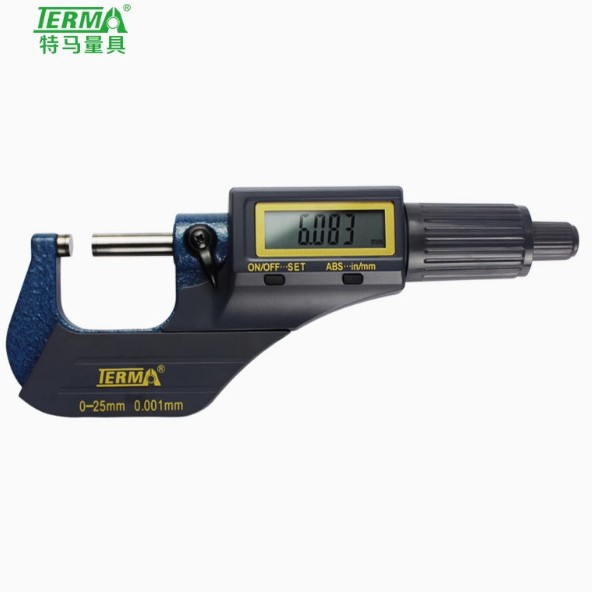 特马数显外径千分尺0-25mm螺旋测微器仪丝卡电子分厘卡精度0.001