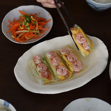 欧式奢华风陶瓷菜盘创意不规则饺子盘意面盘家用点心盘水果盘子