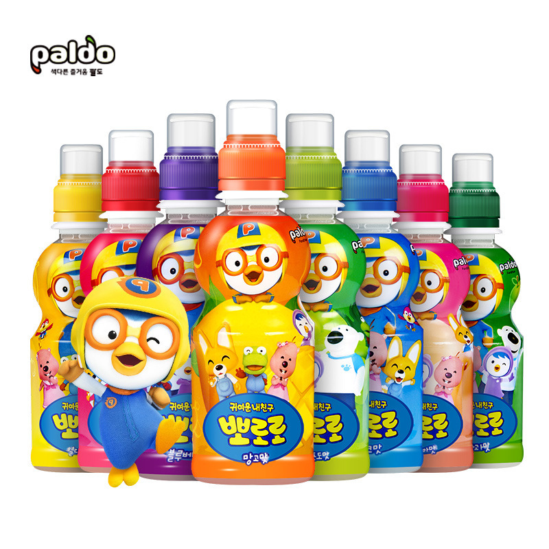 South Korea imported pororo children's fruit drinks Baolu bottle pororo juice drinks wholesale