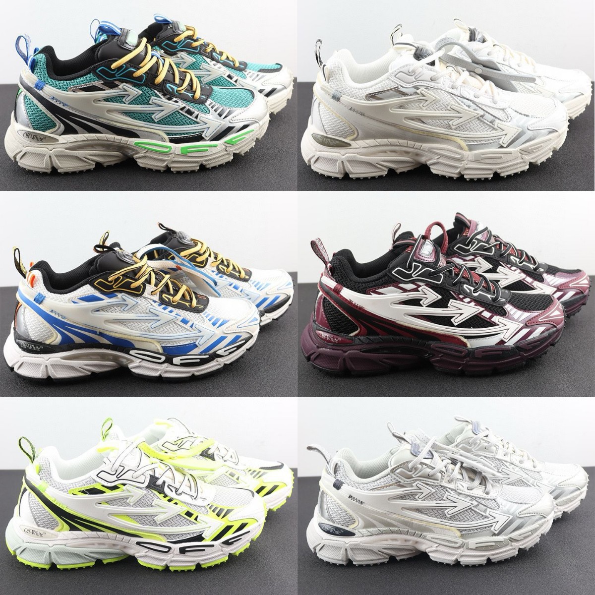Cross-border OFF three-arrows functional style thick-soled dad shoes OW height-increasing casual wear-resistant outdoor sports shoes durable