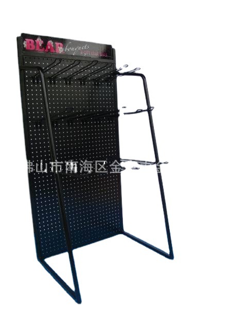 厂家供应冲孔板挂钩展示架、电器插排陈列架，陶瓷刹车片展示架