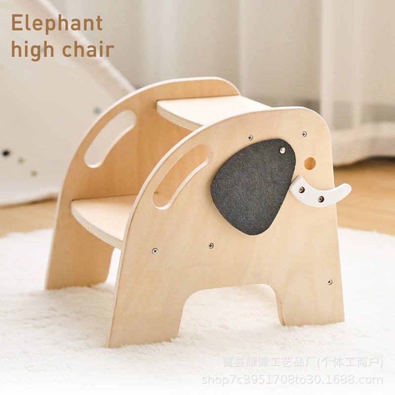 Cross-Border Solid Wood Children's Stool Wooden Climbing Chair Household Baby Washstand Footstool Non-Slip Step Stool