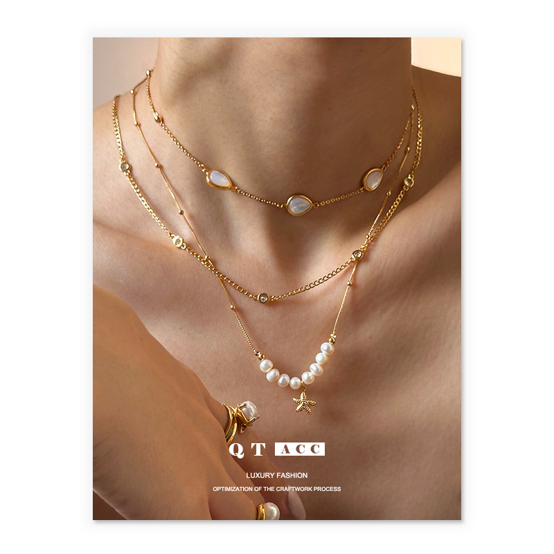 Moda clásica verano brisa marina personalidad colgante colorido collar con cuentas simple nicho viajero sensación de alto nivel estilo caliente mujer