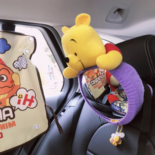 Car child seat safety mirror Winnie the Pooh anti-fall acrylic baby viewing mirror Car interior rearview mirror