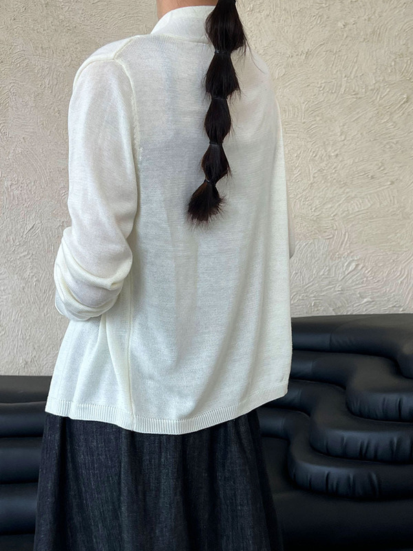 NS 慵懒风松弛宽松针织开衫女秋季新款外搭软糯舒适外套ss787|undefined