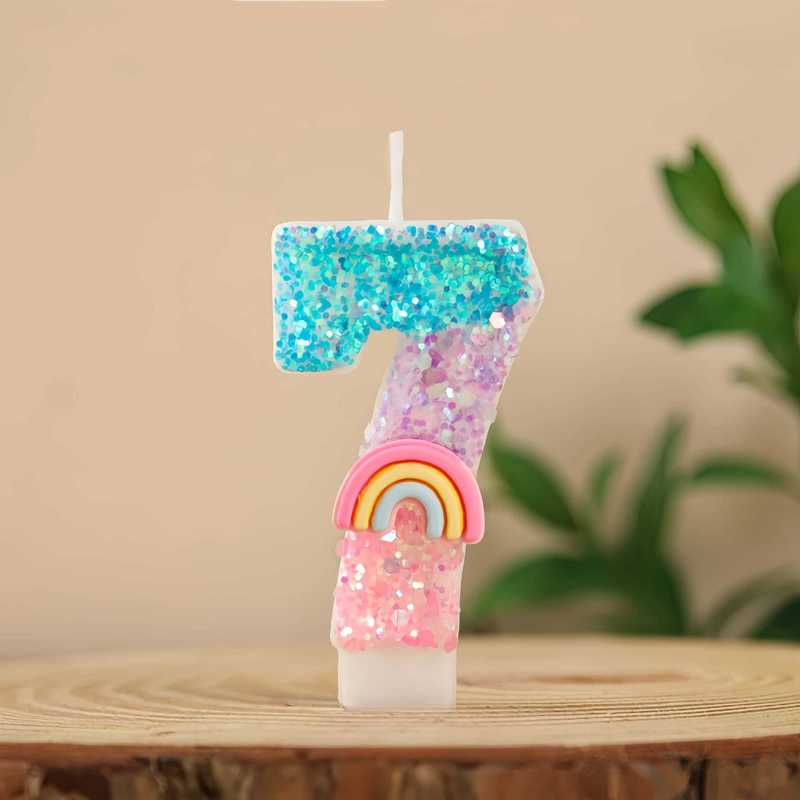 創意0-9デジタルキャンドルdiy虹誕生日ケーキ装飾アマゾン速売通クロスボーダー電気商供給源|undefined
