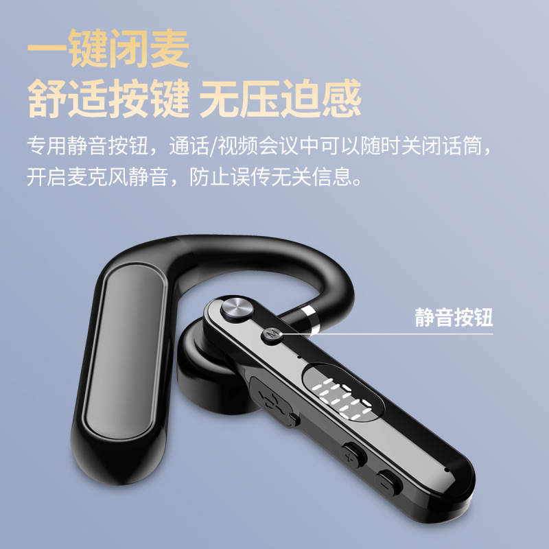 国境を越えた新しいホットモデル 6.0 完全ワイヤレス Bluetooth ヘッドセット、ノイズリダクション、超長時間スタンバイ、非インイヤー、オーバーイヤー、ビジネス片耳|undefined