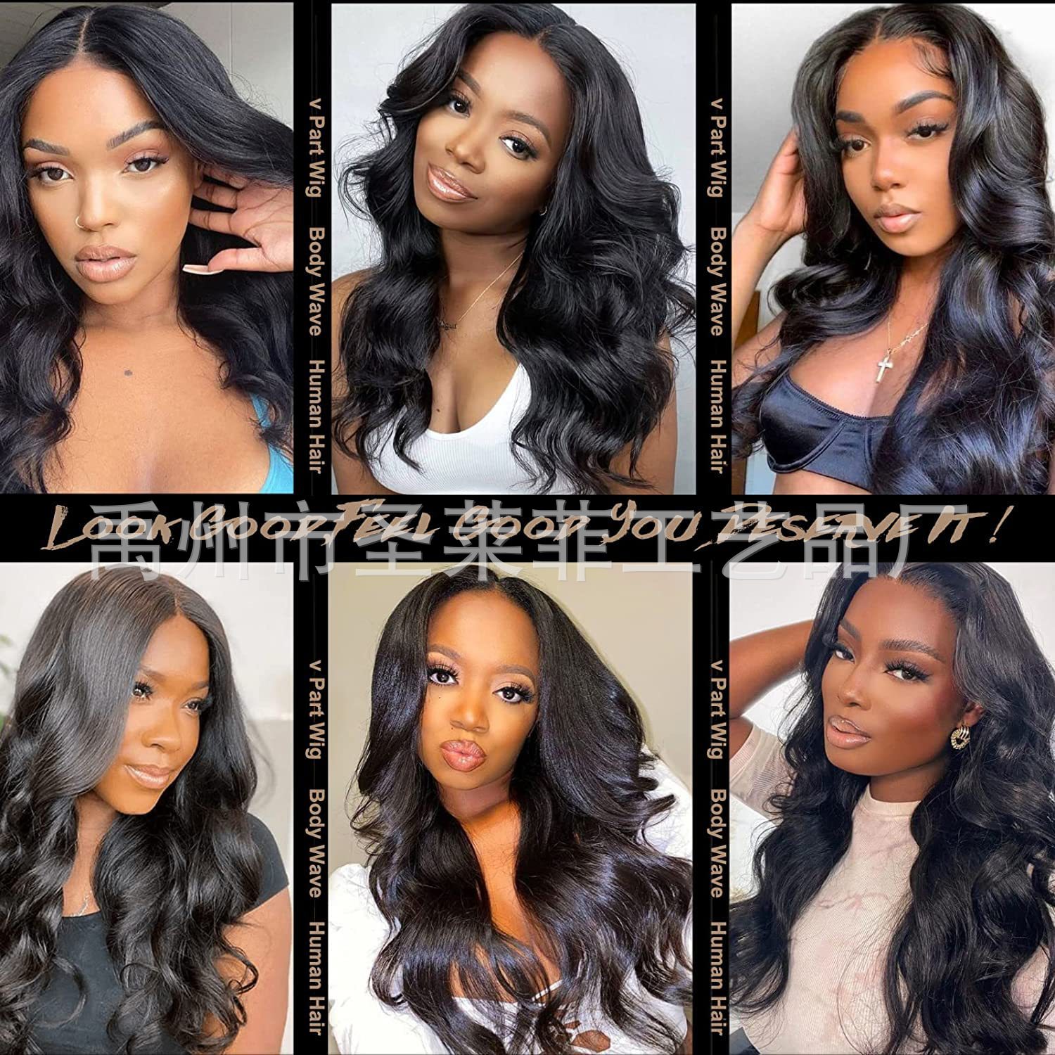 Cross border Hot Selling European and American Xuchang Wig Front Lace 4 * 4 Body Long Curly Human Hair Full Head Set Wig