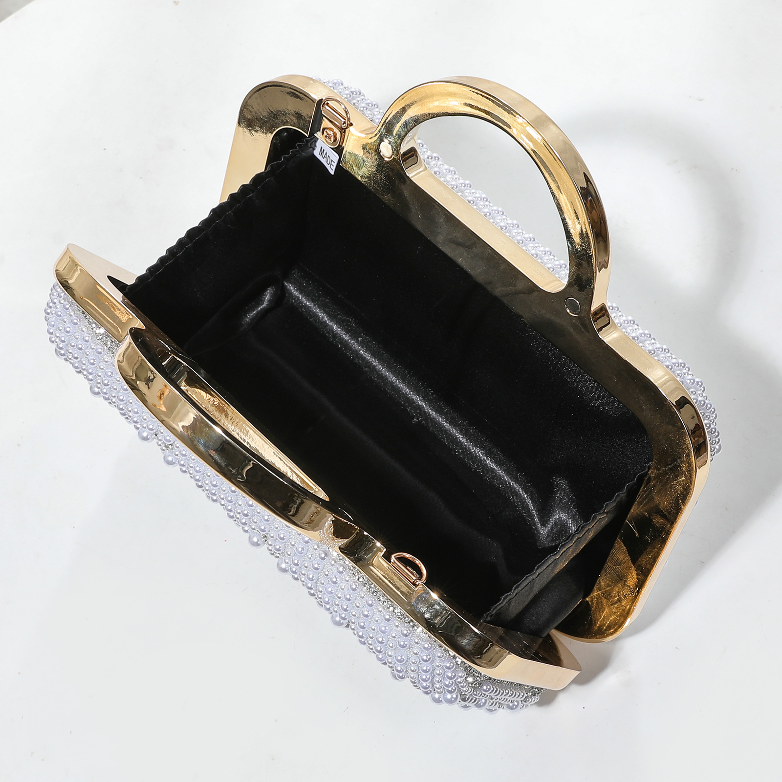 Elegante Smaragdgrüne Abendtasche Mit Blumenmuster Und Gold_voghion.com