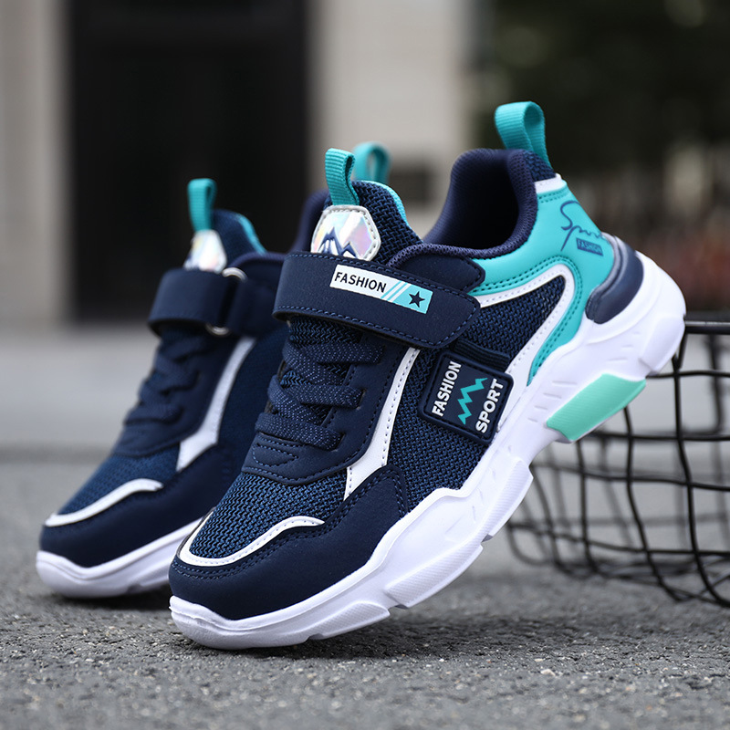 Zapatos deportivos para niños, zapatos para niños, primavera y otoño, zapatos de red transpirables, zapatos de correr de suela suave para estudiantes