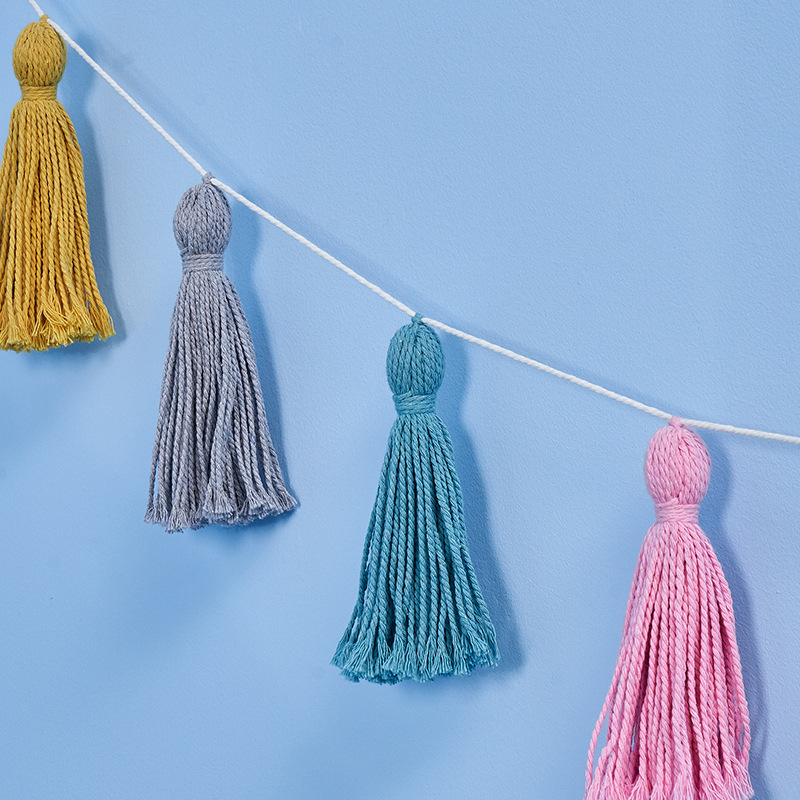 多色棉绳艺术装饰编织挂毯 居家壁挂式流苏装饰品