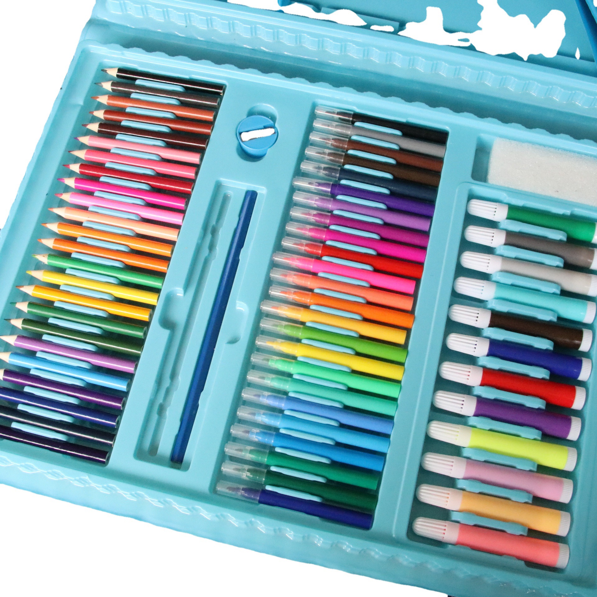 208 cepillos traje de aprendizaje de los niños pintura profesional traje de regalo marcador de color lápiz borrador en stock