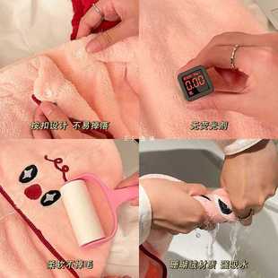 ✅ Cute Bath Towel, Bathrobe, Wearable Quick-Drying Bath Skirt, Women's Autumn and Winter Full-Body Household Hair Drying Cap, Dormitory Three-Piece Set