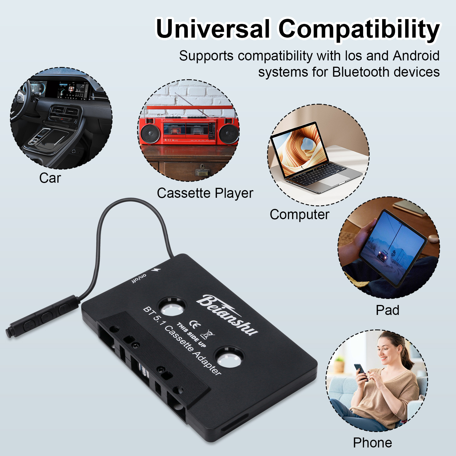 Wired bluetooth tape