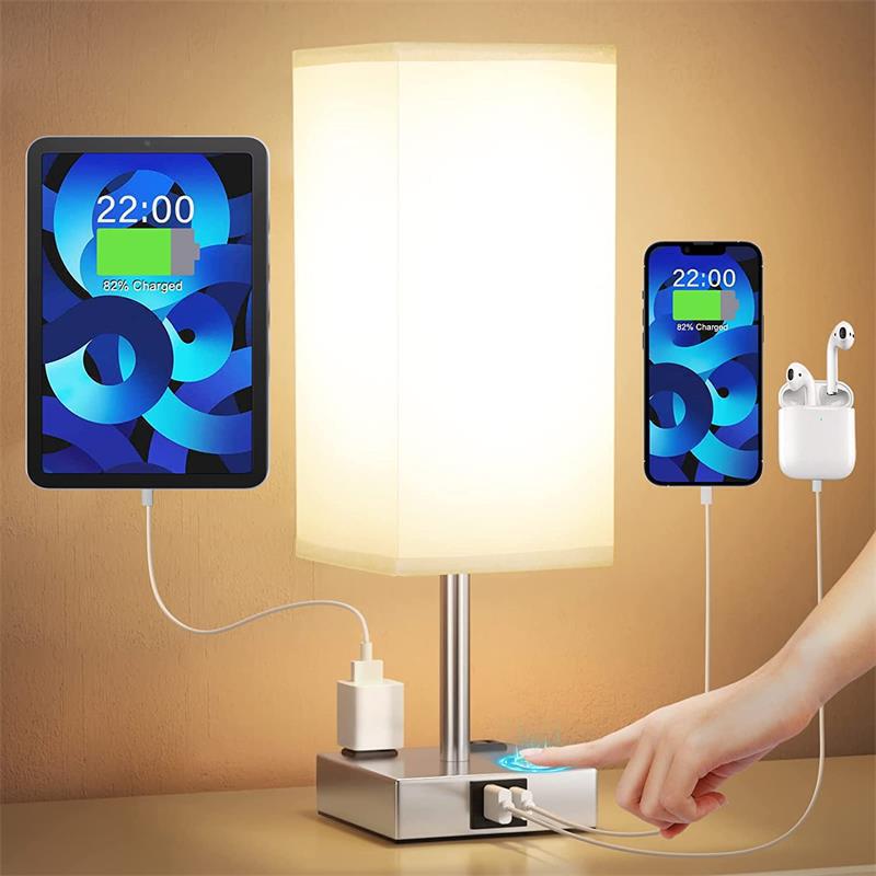 Cross-Border Desk Lamp Amazon Eye-Protection Led Touch Three-Level Dimming Usbc+A Charging Port Ac Socket American-Style Desk Lamp Cross-Border Desk Lamp Amazon Eye-Protection Led Touch Three-Level Dimming Usbc+A Charging Port Ac Socket American-Style Desk Lamp