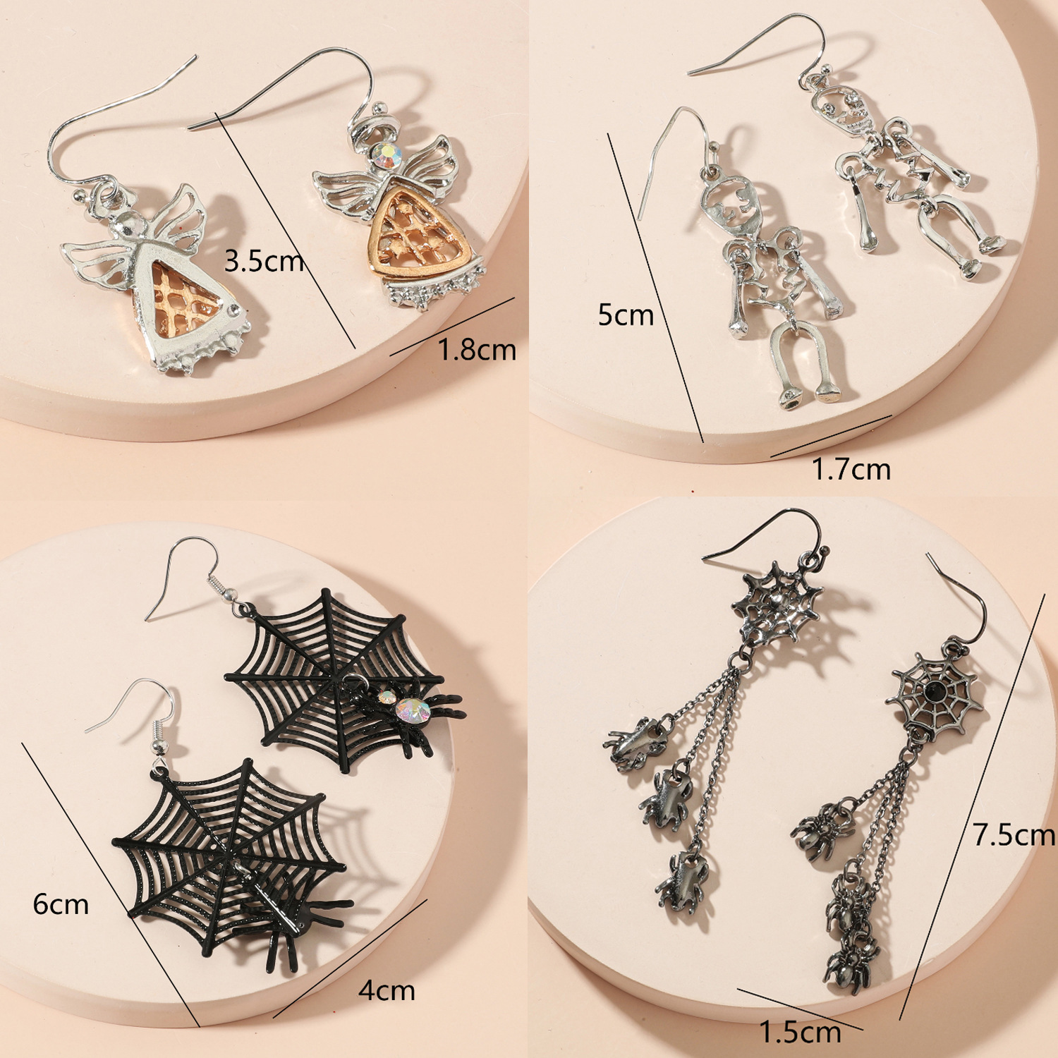 Halloween spider skull ghost bat earrings wholesale Nihaojewelrypicture20