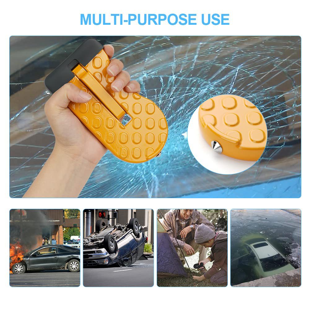 Multifunctional orange hook pedal car universal climbing car roof door lock folding pedal auxiliary ladder
