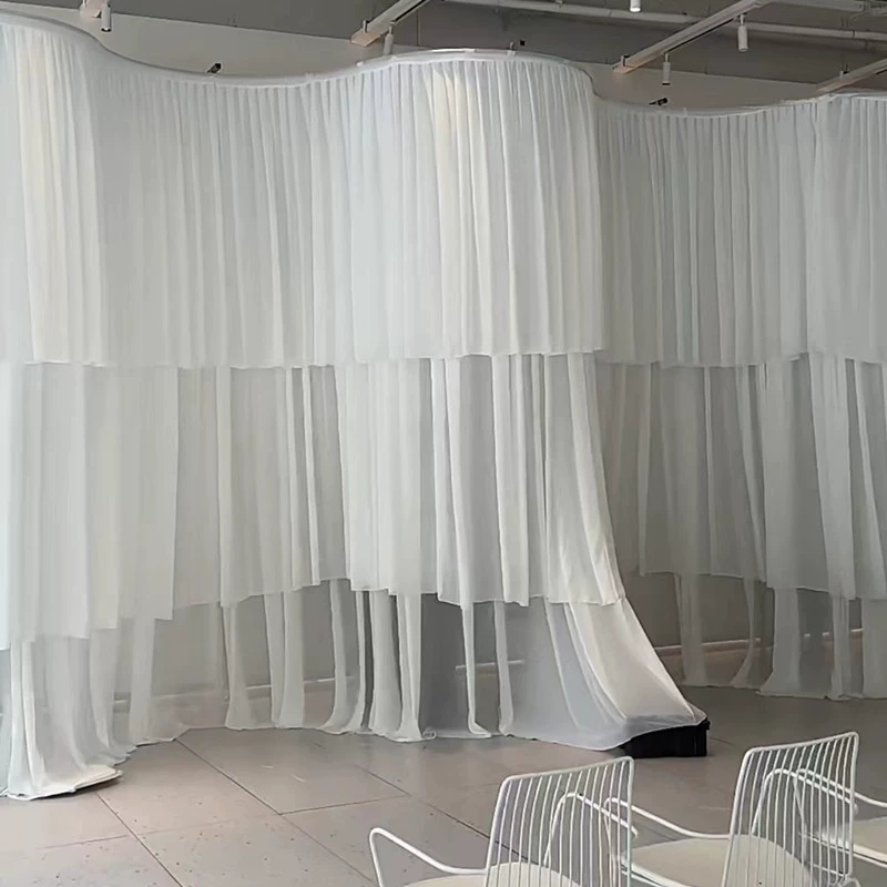 Свадебный занавес белый полупрозрачный шифоновый свадебный занавес на открытом воздухе свадебный висячий фон свадебный занавес свадебный орнамент ткань