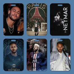 內馬爾飯卡卡套學生校園校牌工作胸牌幼兒園接送卡硬卡套足球明星