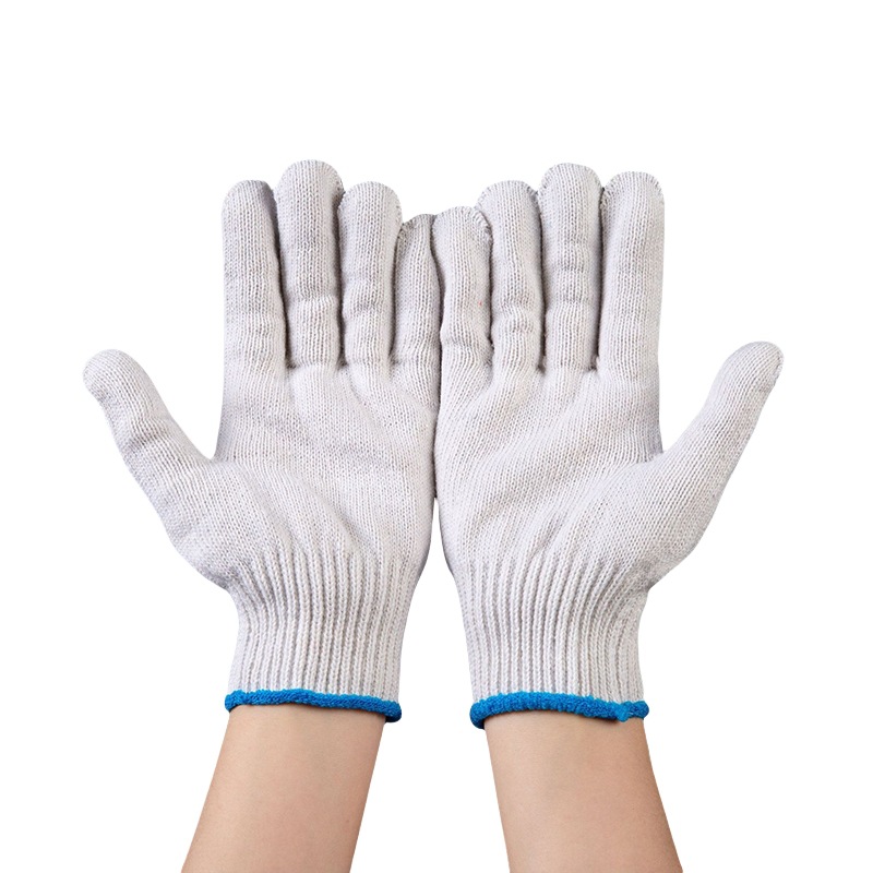 添盾  TD-GL500G涤棉  10针本白500g涤棉纱线手套  12副/打