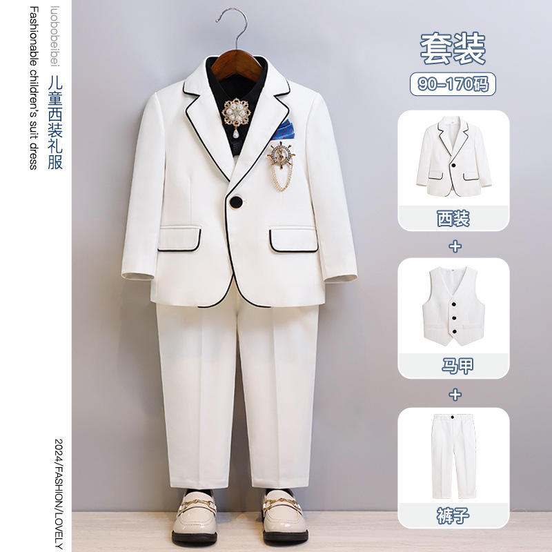 Children's suit spring new British fashion suit suit Boy's piano host 61 activity performance dress