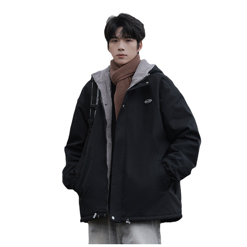 Chaqueta de dos piezas falsa de la NASA para hombre Otoño e Invierno forrada de lana engrosada ropa de trabajo uniforme de béisbol para niños de invierno