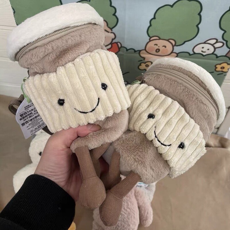 2025 New Cute Fun Bag Playful Shoulder Crossbody Bag Cartoon Plush Toy Bag Milk Tea Cup Crossbody Bag 2025 New Cute Fun Bag Playful Shoulder Crossbody Bag Cartoon Plush Toy Bag Milk Tea Cup Crossbody Bag
