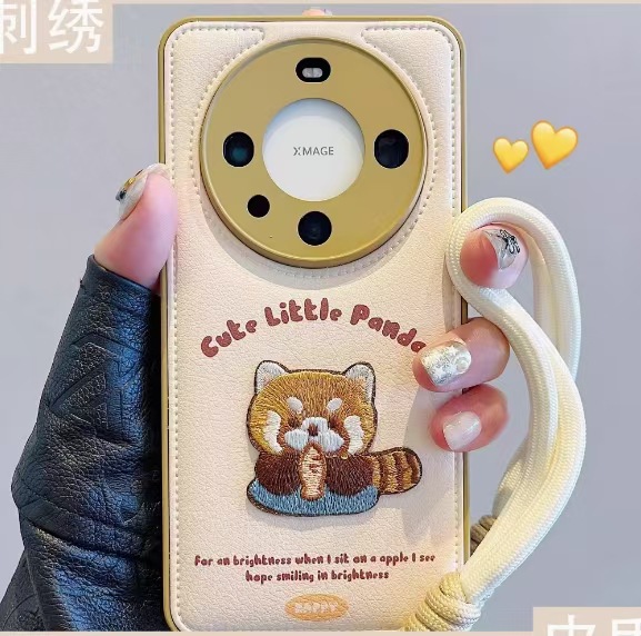 Cachorro bordado de dibujos animados para iPhone15/16 chaqueta de plumón funda para teléfono móvil Apple 14promax otoño e invierno 13p mujer