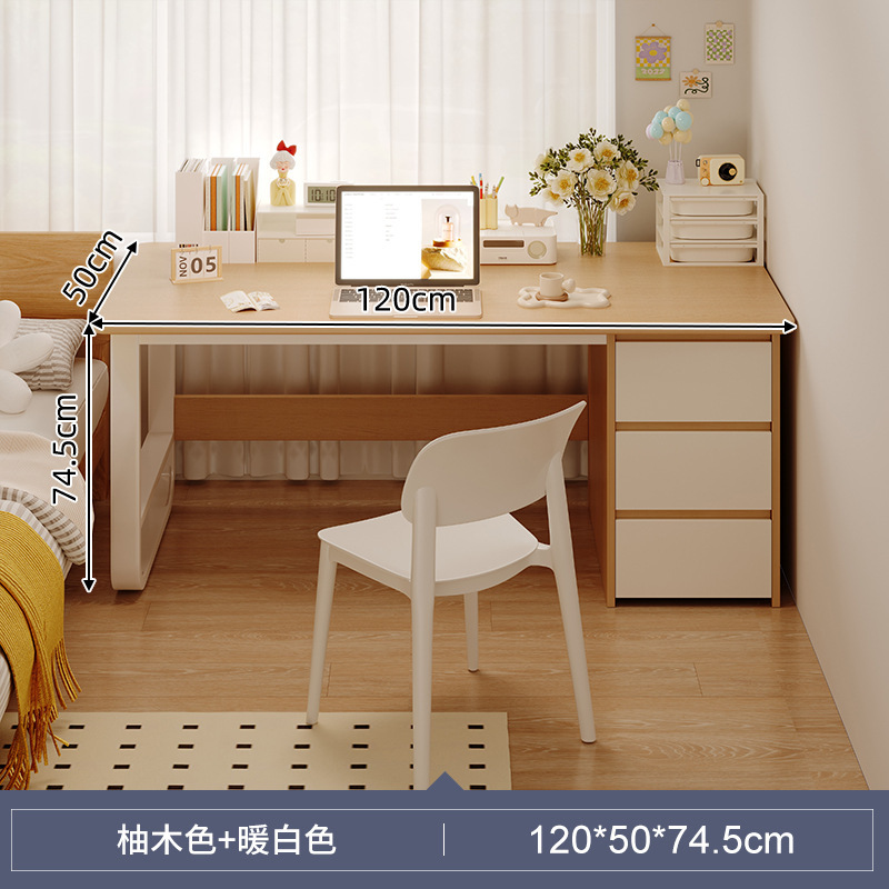 Escritorio para el hogar, simple y moderno, escritorio simple junto a la cama, escritorio de estudio para el hogar para estudiantes, combinación de mesa y silla para computadora de escritorio