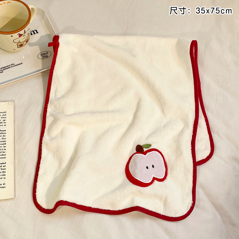 사과 슬라이스 타월