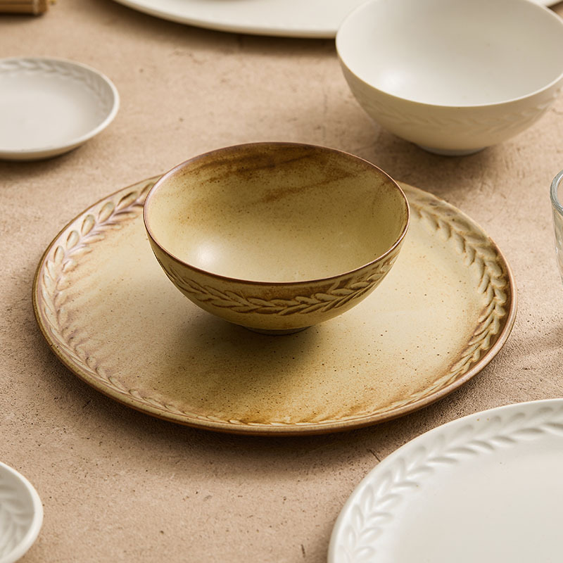 Impresión medieval pequeña platos oval platos simples modernos platos de cerámica de alto valor plato de platos de pescado plato plano