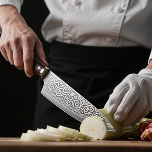 Damascus Laser Pattern Color Wood 8 Inch Chef Knife Household Knife Set Japanese Knife Sande Knife 5 Inch Universal Knife
