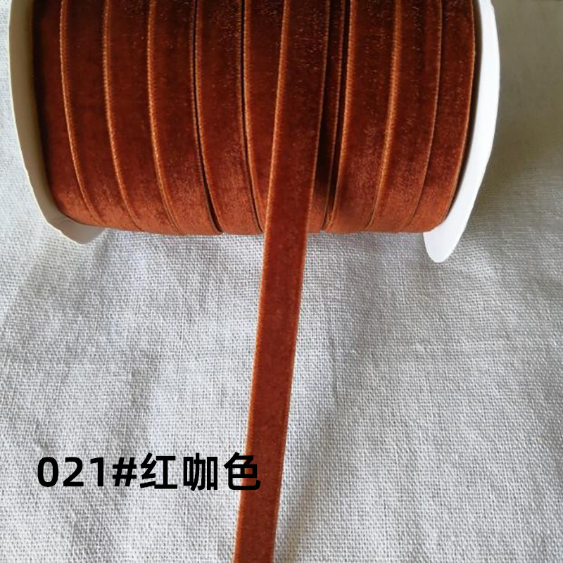 Nylon no elástico cinta de terciopelo de color cinta de terciopelo flocado cinta de tela cinta de lana arco ropa de bricolaje