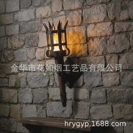 跨境新品 Medieval Torch Wall Sconce 中世纪火炬造型壁灯806