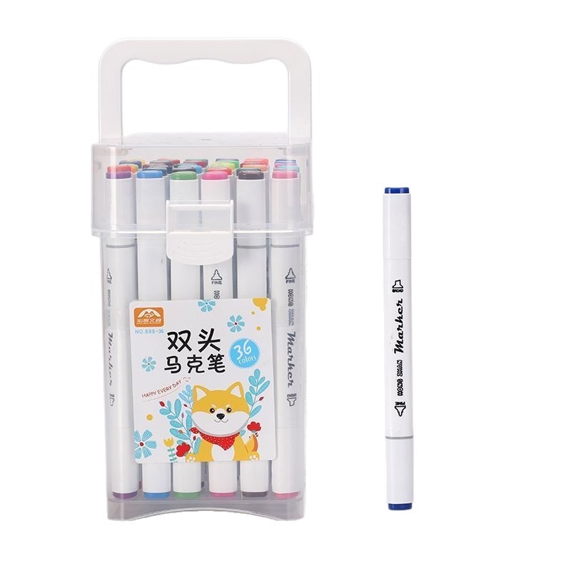 36 colores acuosos de doble cabeza lavable marca de pluma set de 24 colores pinturas de arte graffiti acuarela pluma mayorista