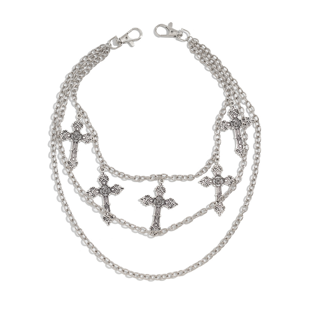 Catena da cintura uomo per jeans accessorio moda multistrato_voghion.com