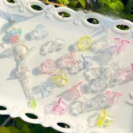 莫奈梦幻风铃配件透明花边挂件珠子手工diy钥匙包挂吊坠饰品材料