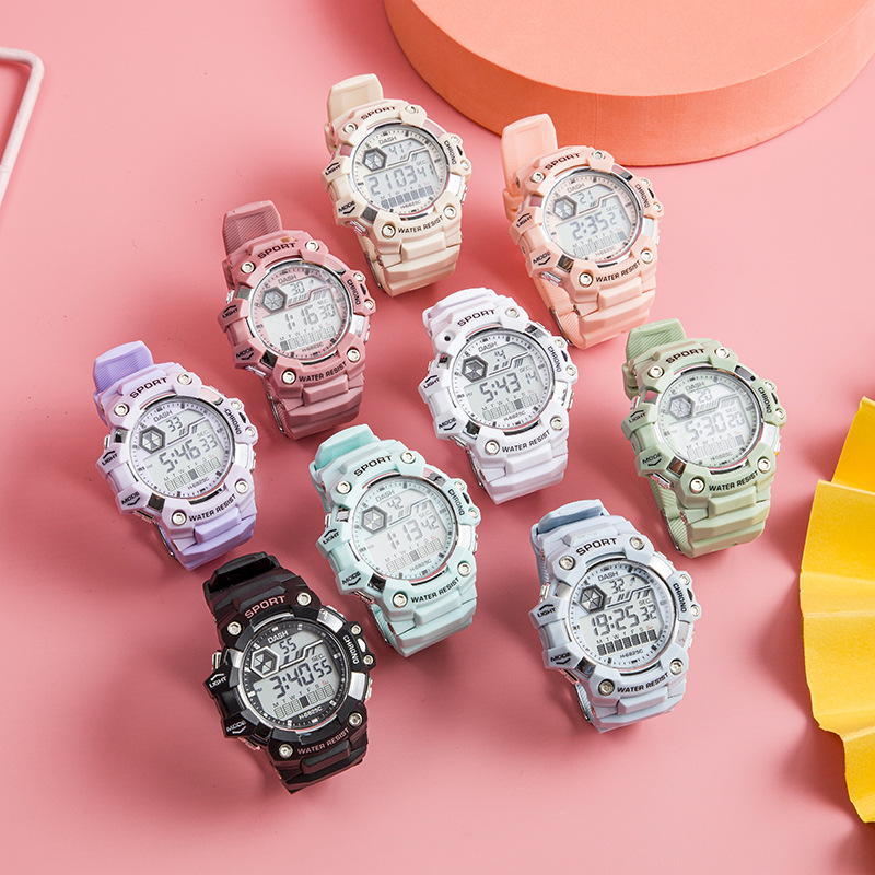 Dashi serie caja electrónica reloj popular luminoso impermeable reloj para estudiantes hombres y mujeres simple reloj deportivo