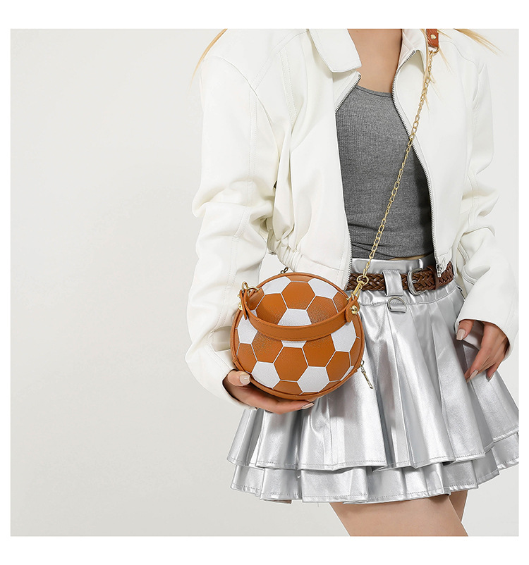 Cross-border bags, women's Instagram personalized basketball bags, new versatile single-shoulder crossbody bags, Korean-style small round bags for women undefined