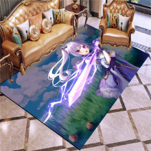 速卖通/eBay/亚马逊新款 欧美家用茶几卧室地毯 原神-刻晴