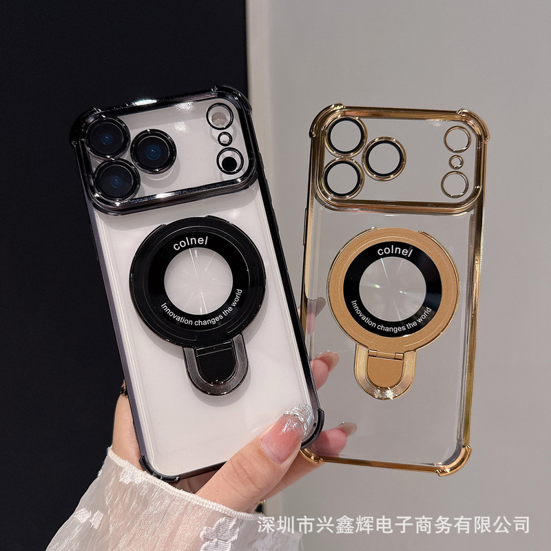 新款支架iPhone 17Pro磁吸无线充四角手机壳苹果16全包镜头保护套|undefined