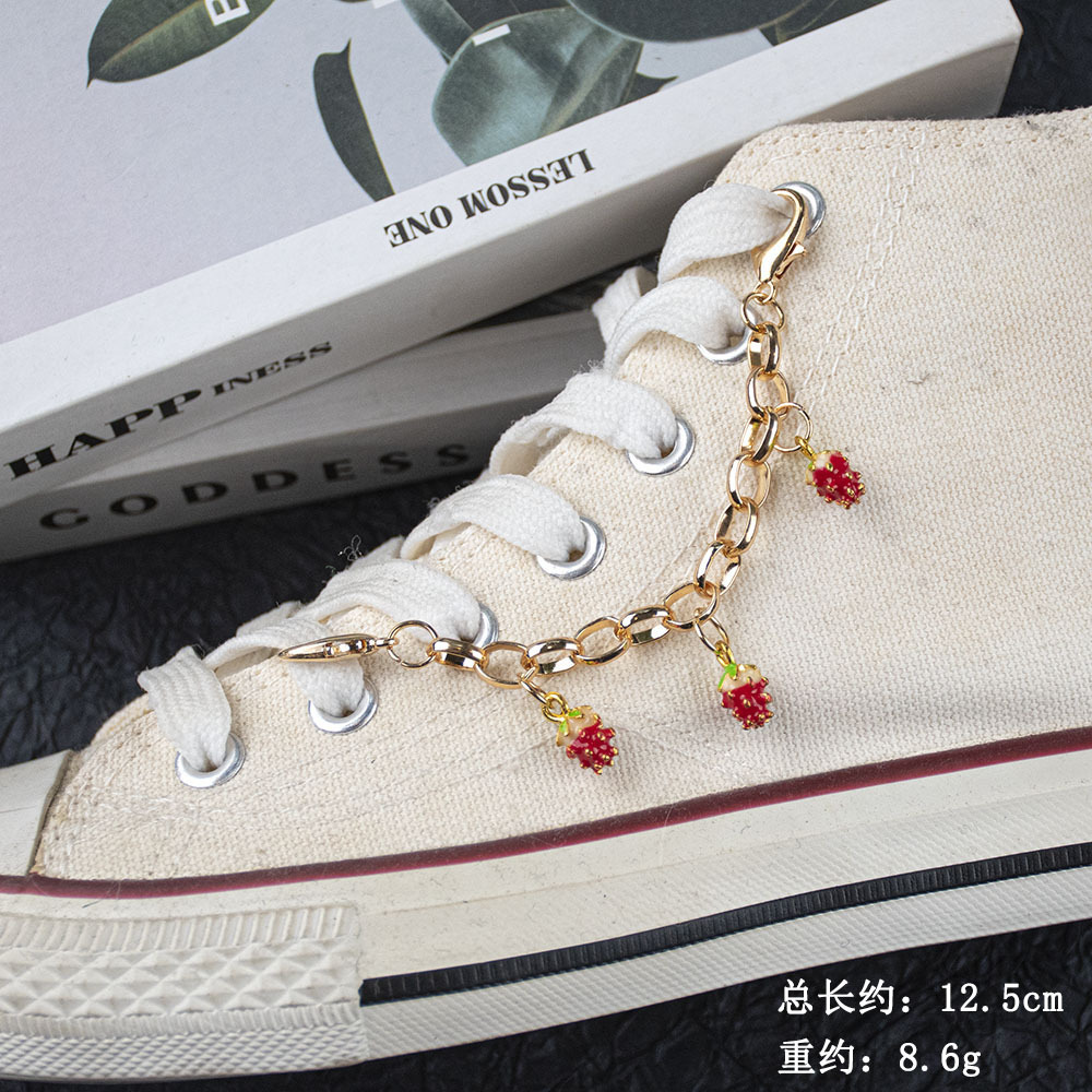 ズックの靴は星の真珠の2層の側の辺の靴の鎖の合金を配合します。