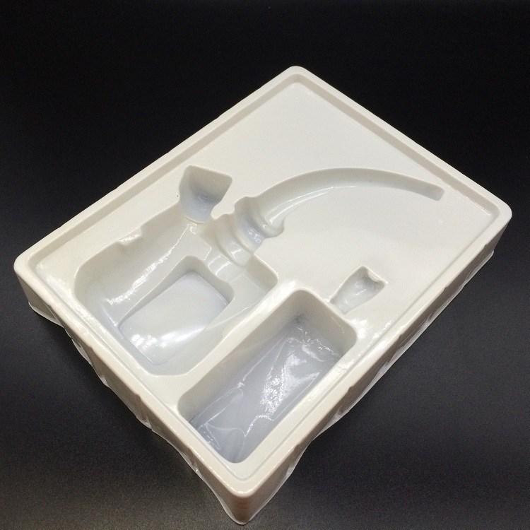 定制白色pvc水烟壶吸塑托盘 pet塑料内托 方形包装盒子透明泡壳