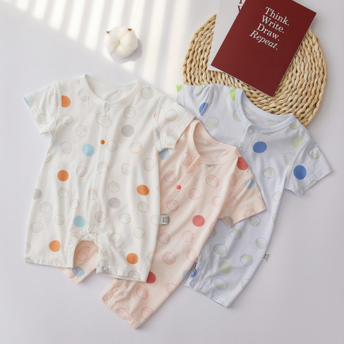 Baby clothes summer short-sleeved modal bag baby suit jumpsuit baby summer dress baby jumpsuit summer