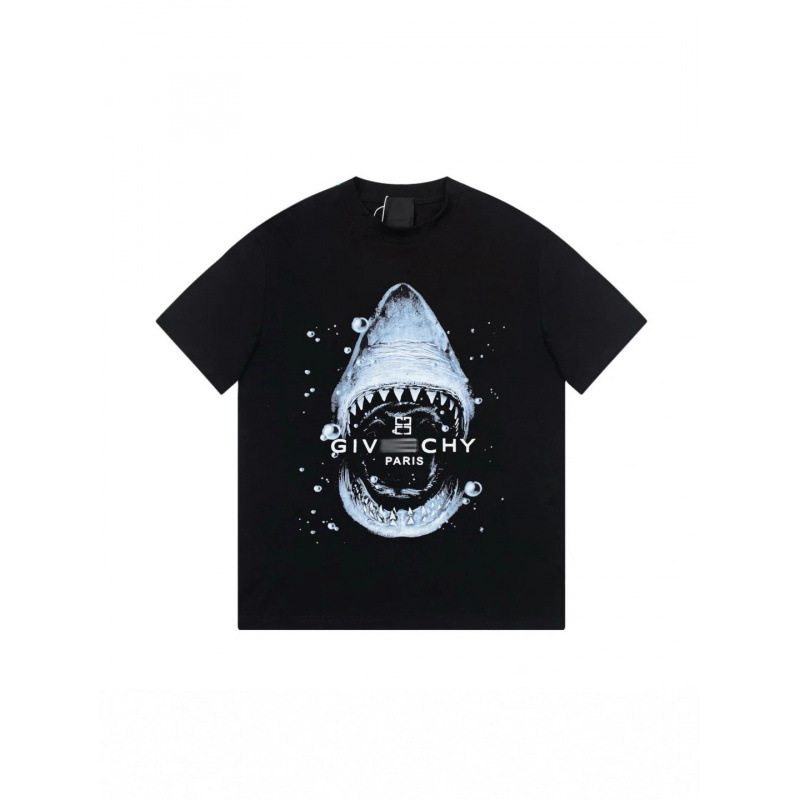 Ji's 25Ss High-Quality Shark Print Logo Loose-Fitting Pure Cotton Short-Sleeved Casual, Fashionable and Versatile T-Shirt for Men and Women Ji's 25Ss High-Quality Shark Print Logo Loose-Fitting Pure Cotton Short-Sleeved Casual, Fashionable and Versatile T-Shirt for Men and Women